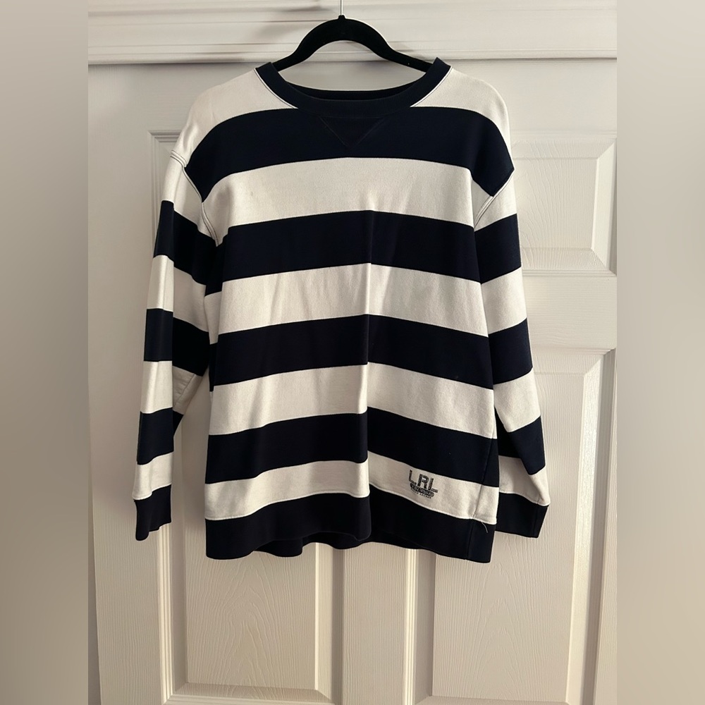 Ralph Lauren navy and white sweatshirt!